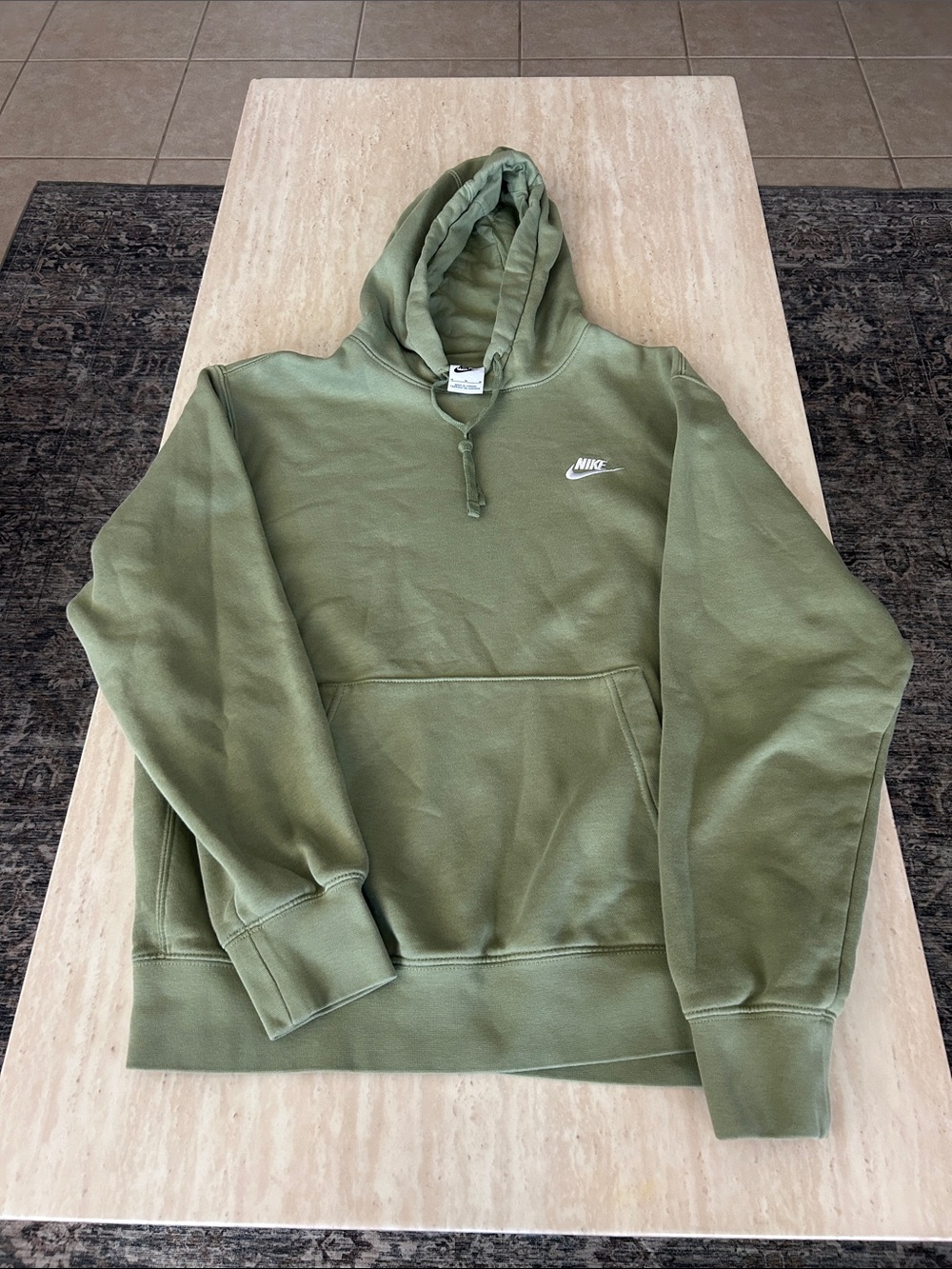 Nike Sage Green Hoodie with White Swoosh
